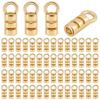 100Pcs Brass Cord Ends, Real 18K Gold Plated, 7.2x2.5mm