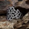 Vintage Wikinger Keltische Knoten Ring 316L Edelstahl Nordisches Amulett Schmuck Geschenk für Männer Frauen
