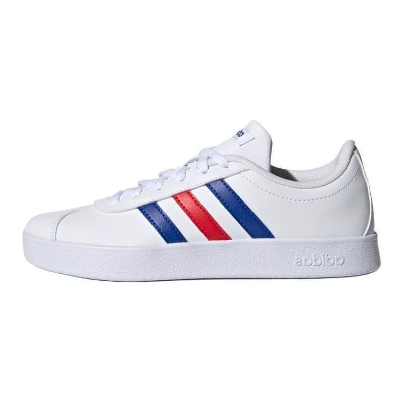 (GS) adidas VL Court 2.0 K  White Blue Red  Kids  FY7170 EU 38