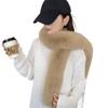 Solid Color Winter Fluffy Scarf Thick Long Strip Scarf Ladies Neck Warmer Scarves  Outdoor Warm
