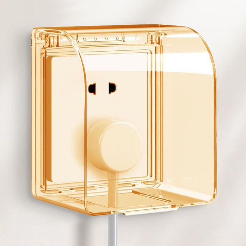 Wall-Mounted Switch Protective Cover Self-Adhesive Enlarged Plastic Socket Waterproof Box 86 Type Electric Plug Cover Bathroom
