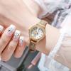 Women Quartz Watch  Bezel Gold Case Pu Leather Strap Perfect For Daily Wear Dating Gifting
