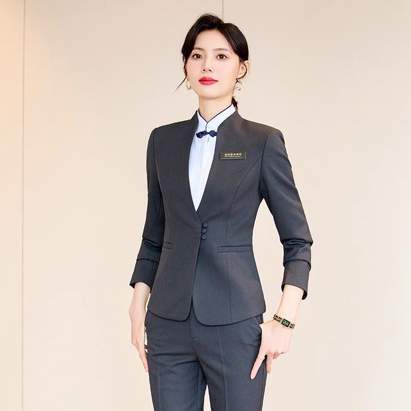 High-End Women's Workwear Set: Business Suit, Hotel Reception, Flight Attendant, Beauty Salon Uniform
