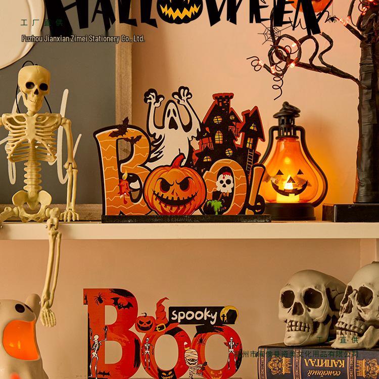 Halloween Cartoon Pumpkin Desktop Ornaments: Creative Decorations for Festive Scenes and Photo Props