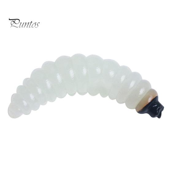 Wide Range Fishing Bait 50Pcs/Bag Soft Lure Baits Simulated Red-Mouthed Mealworm Shape Maggot Grub Tackle Brightly Colored Fish