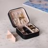 Mini Jewelry Storage Box Portable Home Travel Earrings Necklace Storage Case for Women Ring Organizer PU Leather Display Case