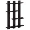 Wall Shelf Black Oak Effect 61 X 13.5 X 88 Cm Engineered Wood