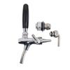 Standard European Beer Flow Control Faucet with 50mm Shank & 8mm Elbow Tailpiece G5/8" Adjustable Beer Tap Homebrew Kegging Bar