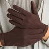 Touch Screen Keep Warm Gloves Solid Color Winter Mittens Thickened Thermal Gloves  Man