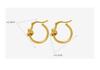 Hong Kong Style 18K Gold-Plated Titanium Slimming Knotted Hoop Earrings for Women