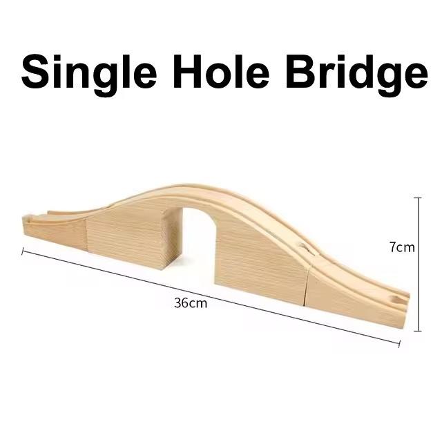 Wooden Track Accessories All Kinds of Wooden Bridge Tunnel Station Fit for Brand Wooden Train Tracks Railway Toys for Kids