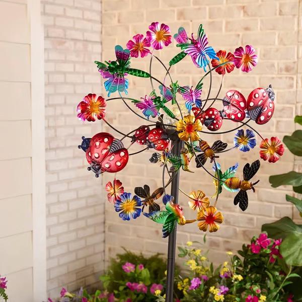 

Solar Wind Spinner with Decorative Ground Stake