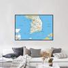 English Map South Korea Map Road Map Canvas Painting Living Room Home Decoration Children School Supplies
