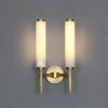 Elegant All-Copper Marble Wall Lamp for Living Room, Hotel, or B&B Corridor/Bedsides