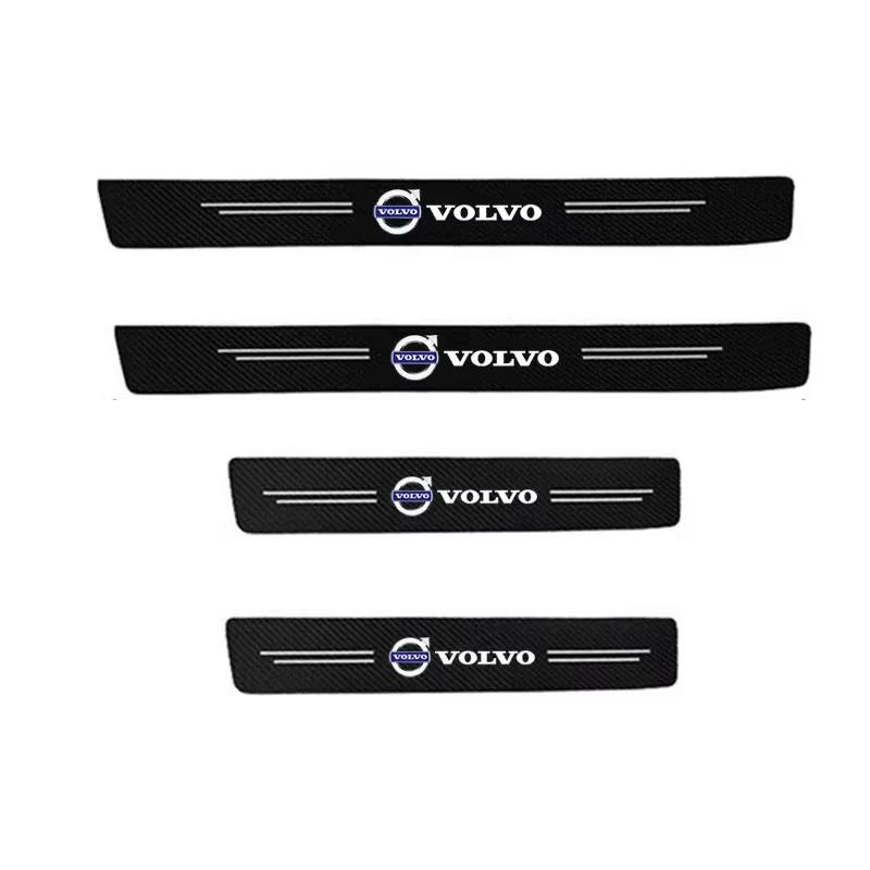 Car Carbon Fiber Threshold Protection Strip Door Decorative Sticker for Volvo S60 S90 XC40 XC60 XC90 V50 V60 V90 S40 S80L Car