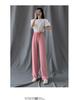 2025 Women's High Waist Wide Leg Ice Silk Pants - Spring/Summer Loose, Slimming, Floor-Length.