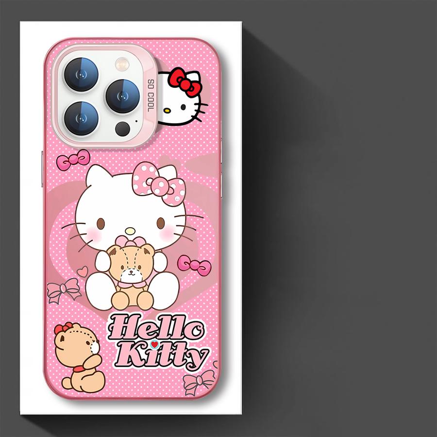 Phone Case for iPhone 14 15 16 Plus 11 12 13 Pro Max 17 Air 16e Soft Cover Cartoon Hello Kitty Cinnamoroll