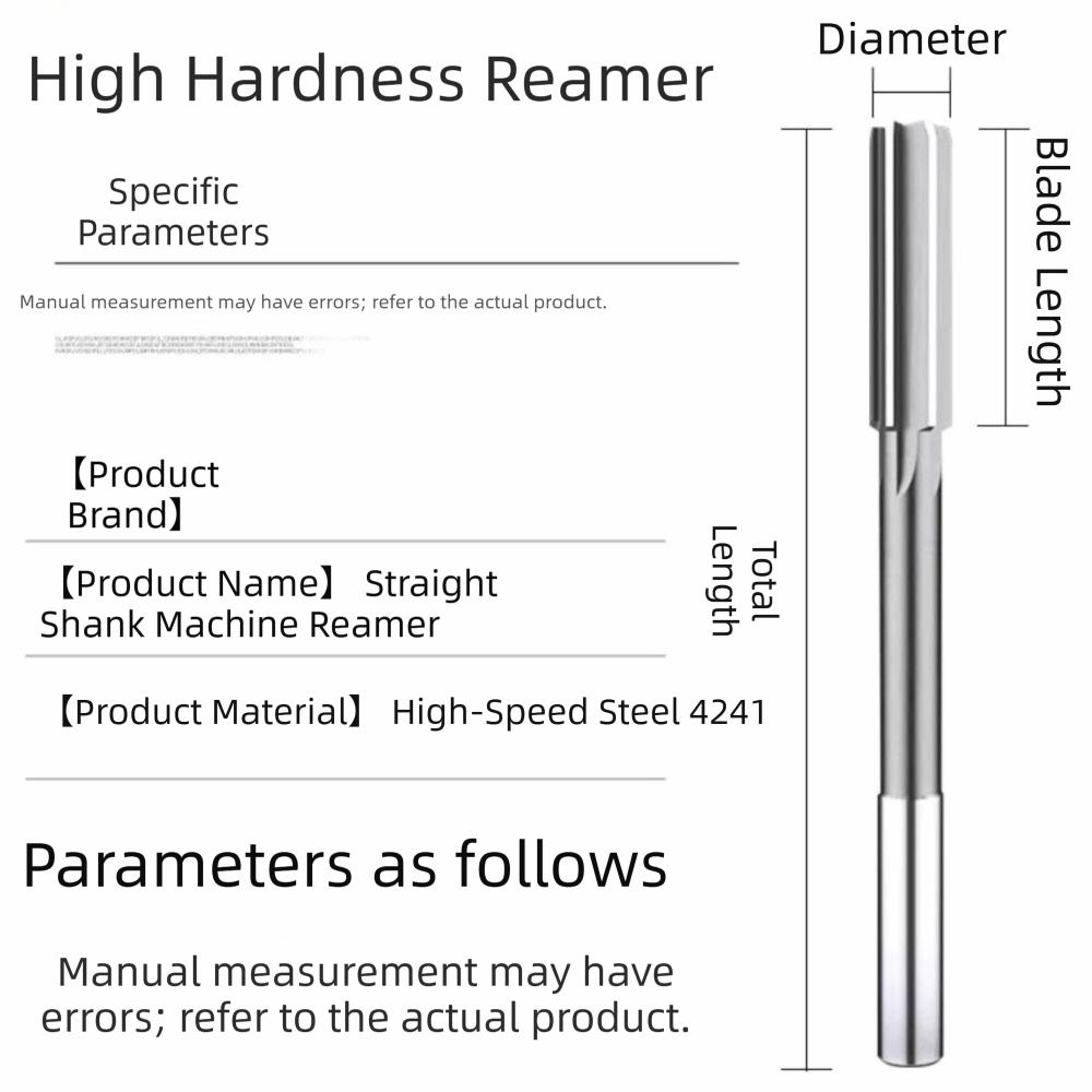 H7 Chucking Reamer Straight Flute Machining Tool Drill H7 Reamer Metal Machining