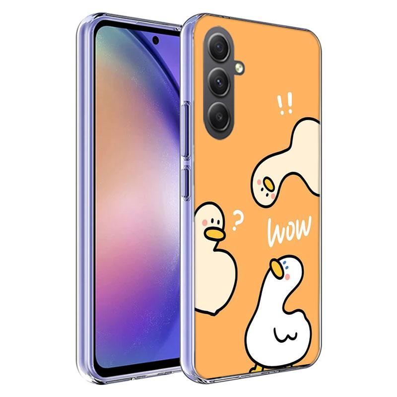 Cute Cartoon Duck Phone Case for Samsung A17 A37 A57 A07 A16 A26 A36 A56 A06 A02S A12 A22 A32 A52S A04S A14 A24 A34 A54 A03 A13