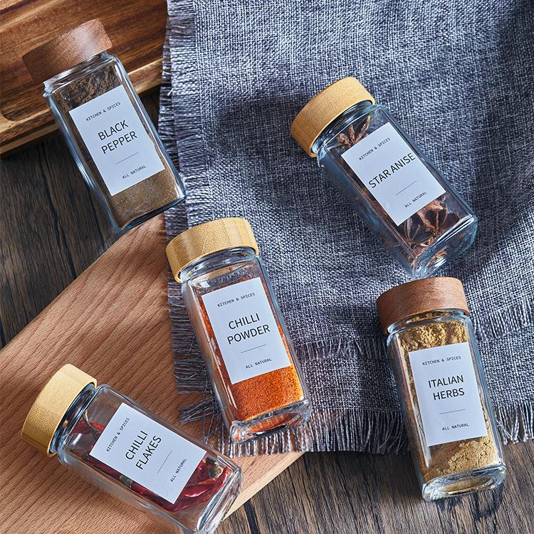 120ml Glass Spice Jars Set: Ideal for Cumin, Chili Powder, and More