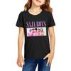 Fashionable Round Neck Short Sleeve Work Clothes Printed Tops For KID Summer Tops