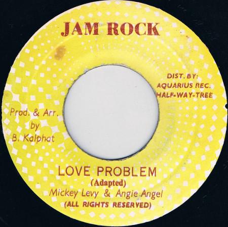 

7inch Record MICKEY LEVY ANGIE ANGEL Love Problem NONE Jam Rock Jamaica Reggae Ska Dub Used