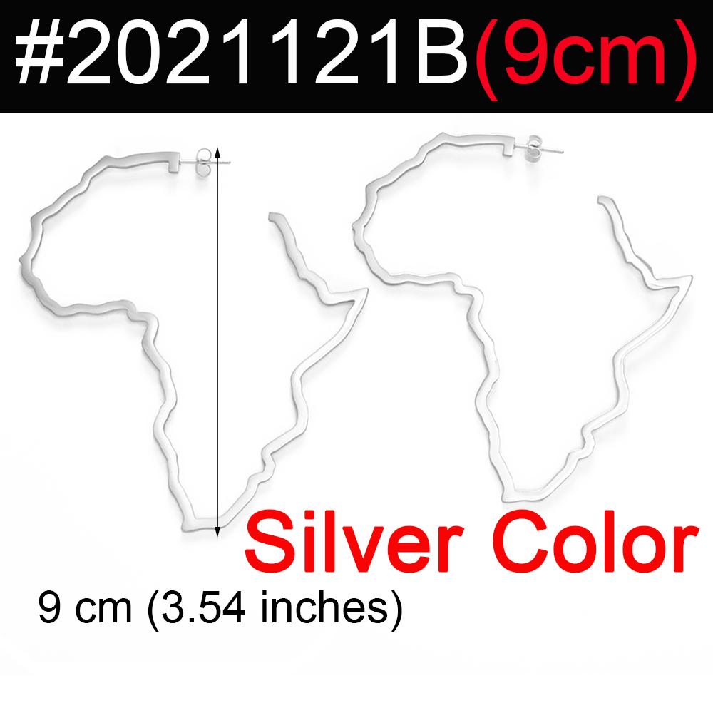 7CM/9CM Outline Africa Map Big Earrings Exaggerate Earring African Jewelry Traditional Ethnic Hyperbole Earrings #201121
