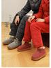 Men's High Heel Wool and Cotton Slippers: Warm, Non-Slip, Velvet Lined for Autumn & Winter