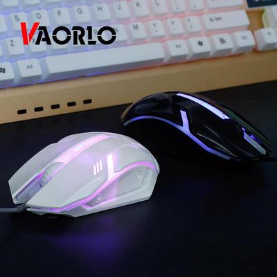 VAORLO Mouse da gioco Gamer Mouse ergonomico cablato Mouse per computer a LED Mouse per PC fotoelettrico USB Mouse luminoso Mouse colorato per laptop