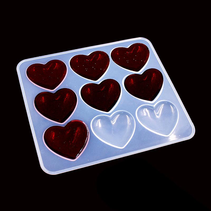 Love Heart Silicone Mold Jewelry Making Diy Tool Uv Epoxy Resin Molds Dried Flower Resin Decorative Crafts