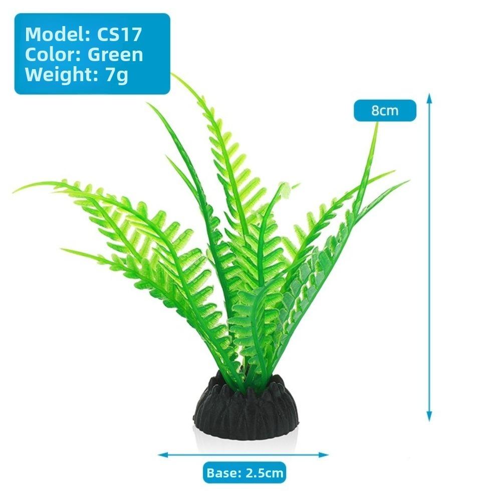 Plastic Artificial Aquarium Plant Height Range 4-8cm Low Grass Aquatic Plant Ornament Mini Aquarium Decoration