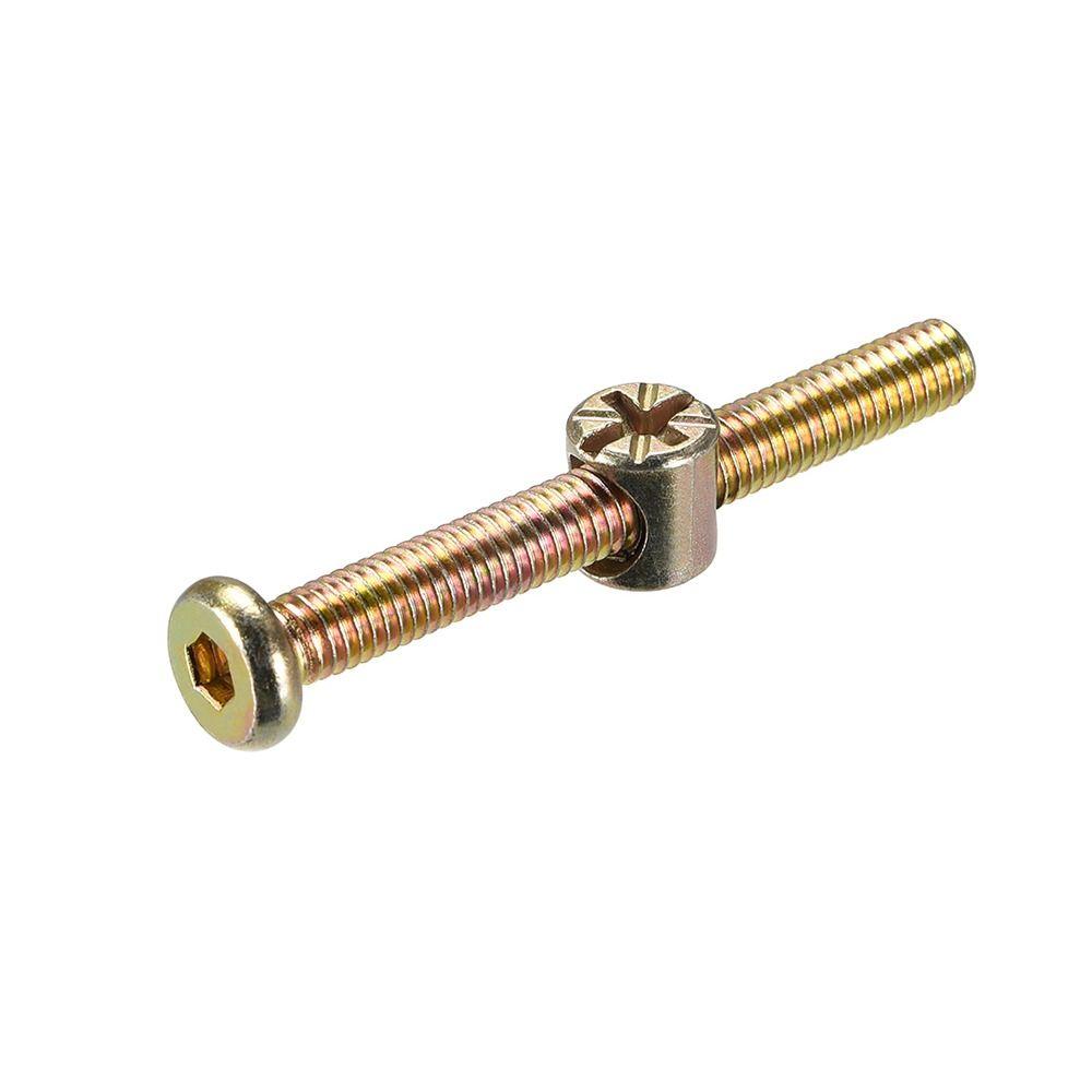 10Pcs M6 Furniture Bolts And Nuts for Bed Frame Chair Cabinet Furniture Assembly