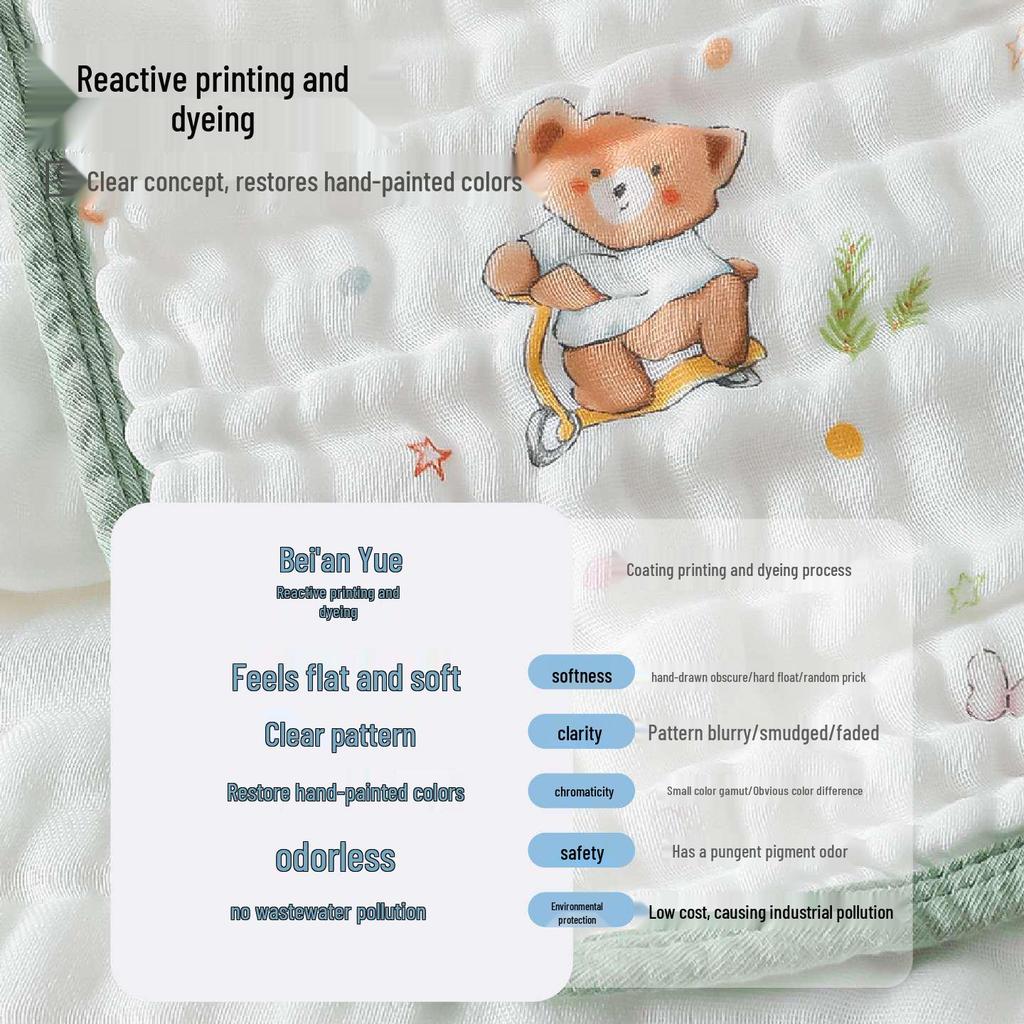 6-Layer Bamboo Cotton Bath Towel with Border