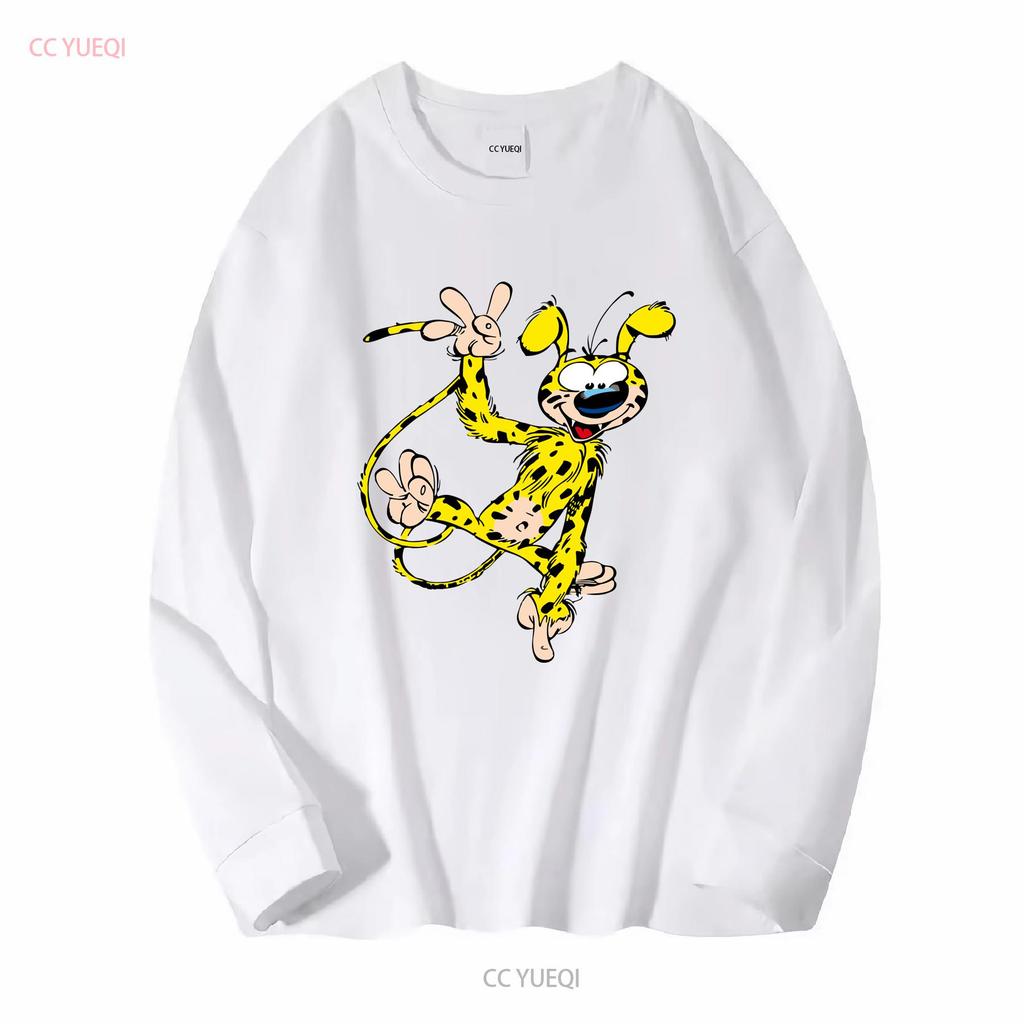 Winkendes Marsupilami Klassisches Retro Vintage T-Shirt S 5XL vintage gewaschen homme Gestreckt Lässig Streetwear-Mode Atmungsaktiv
