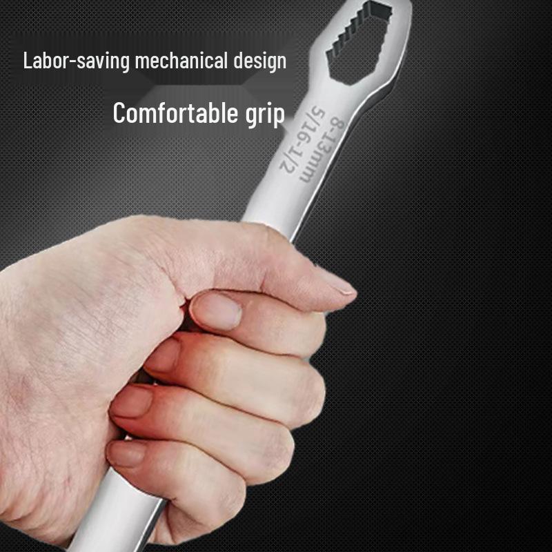 Multifunctional Self-Tightening Double-Ended Universal Wrench
