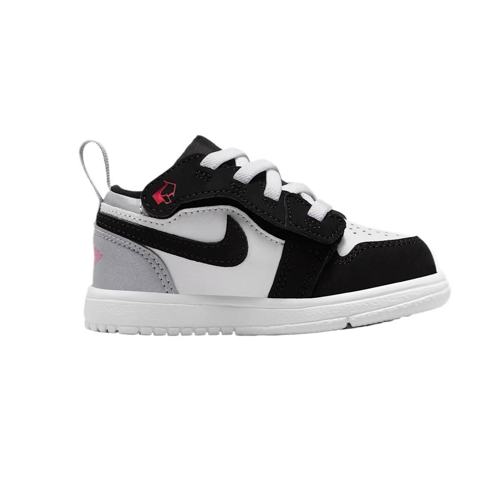 Air Jordan 1 Low ALT SE TD White Black Matte Silver Baby Sneakers Fire-Red IB3886-106