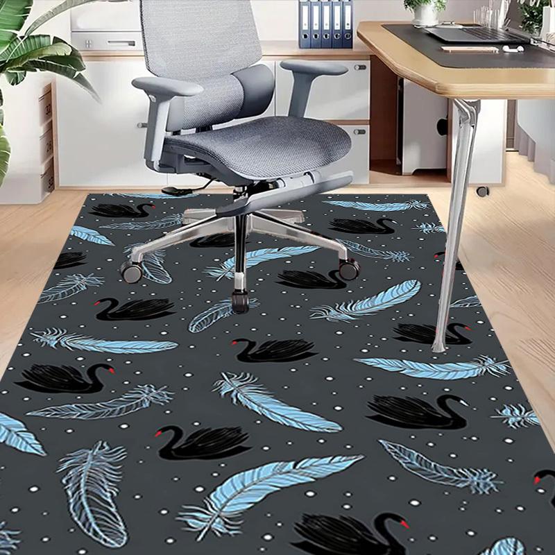 1PC swan feather Extra Large Non Slip Floor carpet, Office, family, Studio   Large Area Rug Indoor Rugs, Bold Statement Piece