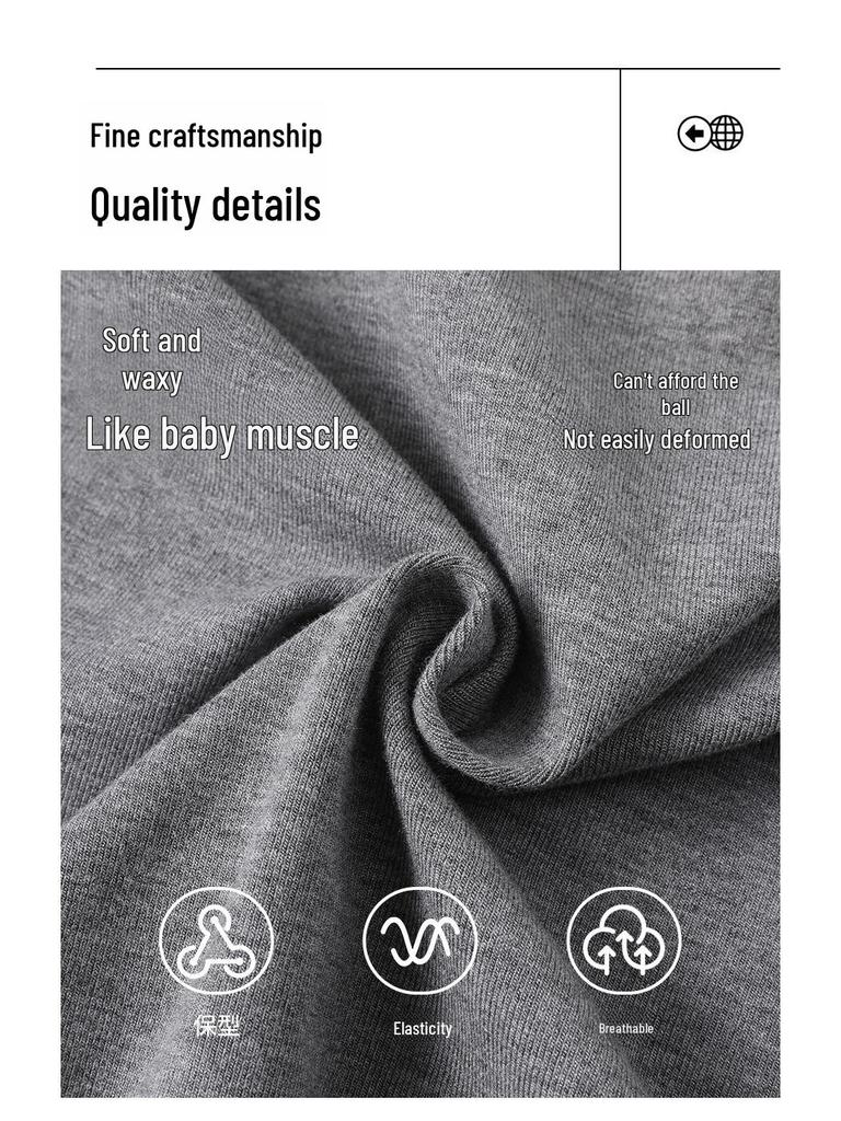 2025 Summer Slim Fit Women's Square Neck T-Shirt - Solid Color, Short Sleeves, Exposed Clavicle, Cotton Blend