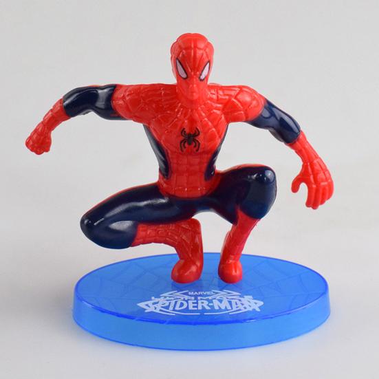 7Pcs/Set Super Heroes Spiderman Dolls Action Figure Statue Table Cake Decor