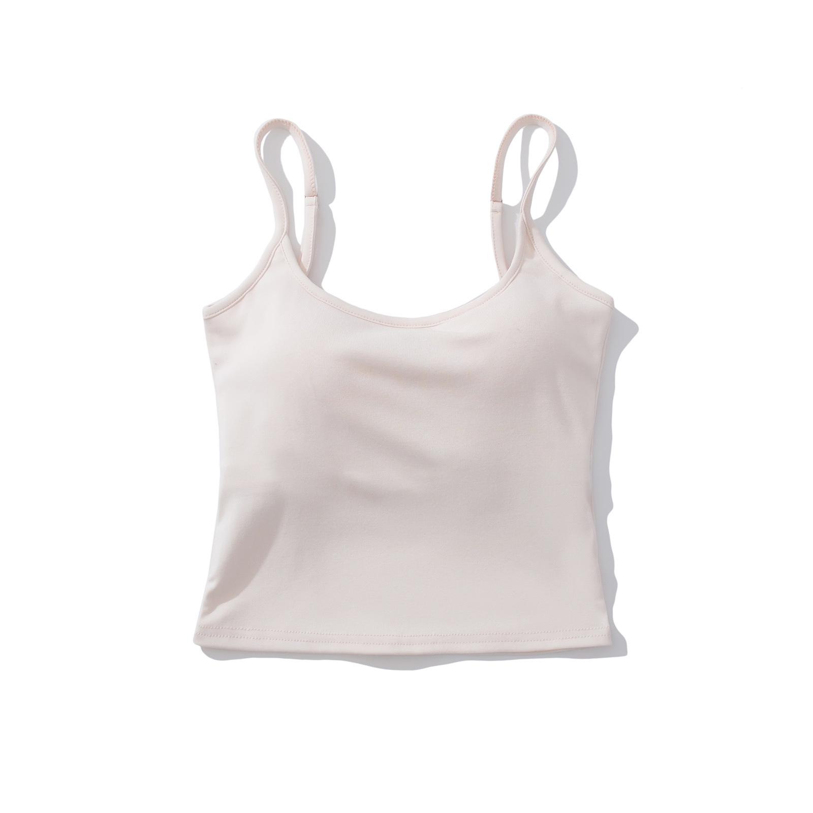 

Сладкий и пикантный облегающий топ-майка со съемными нагрудными вкладышами Medium розовый