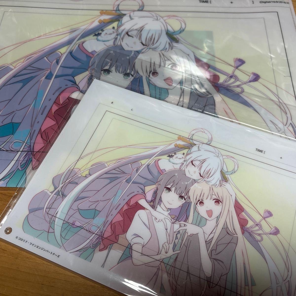 Used Super Kaguyahime Rough Original Art Acrylic Panel Rough Original Art Clear File