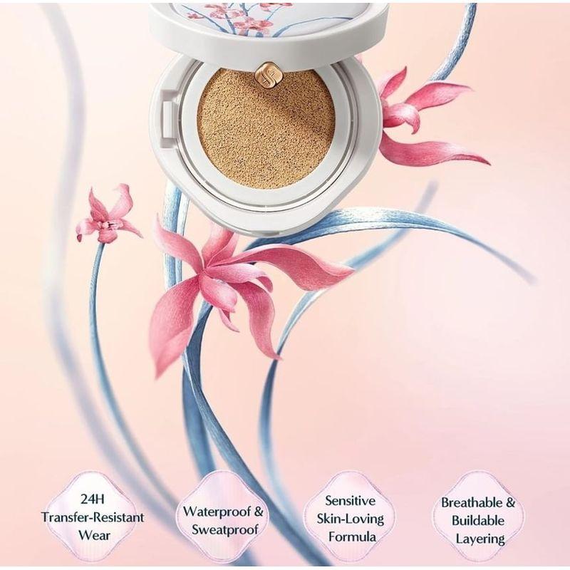 Florasis - Flawless Jade Andningsbar Långvarig Cushion Foundation (Ode till broderi) - 3 nyanser