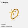 European and American plated stainless steel 18k gold personality creative simplicity 11 constellation opening adjustable titanium steel ring