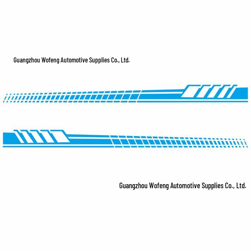 In-Stock Racing Stripe Car Body Side Skirt Vinyl Decal (D318)