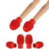 2x Drumstick Practice Tips Silicone Drum Mute Replacement Drum Stick Sleeve Caps