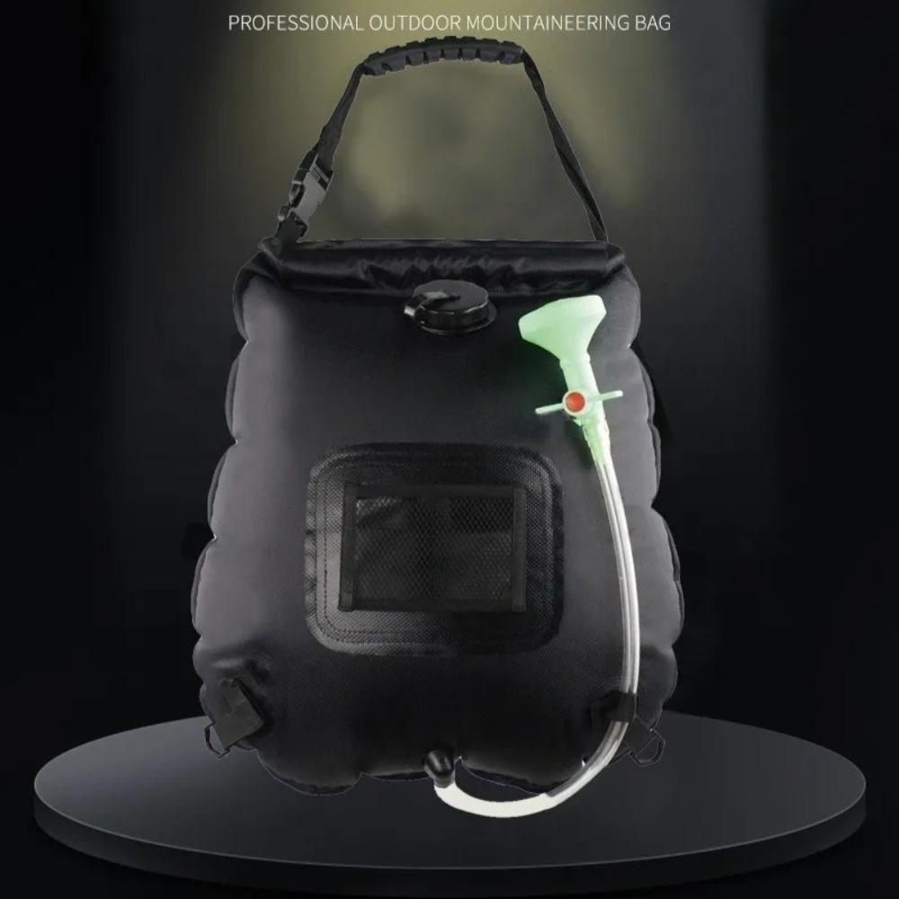 BEPAN 20L Portable Outdoor Solar Shower Bag Camping Hanging Water Heater Bag Beach Hiking Travel Lightweight Leak Proof Multi Purpose