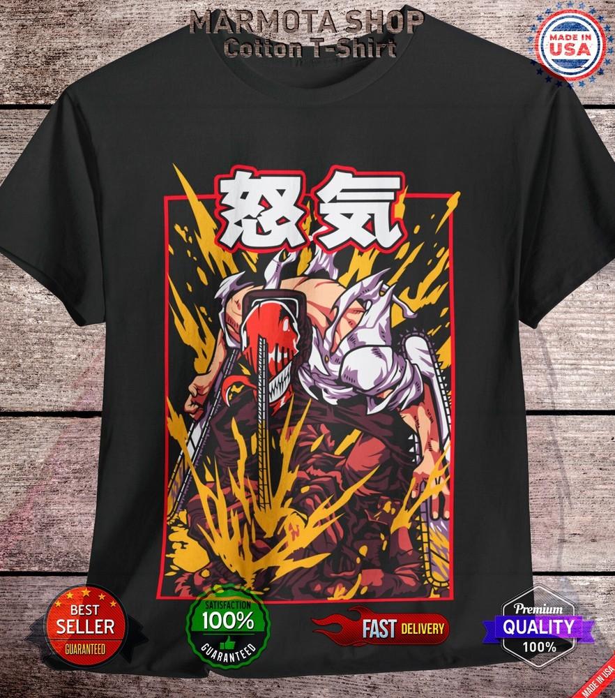 

Денджи Человек-бензопила Футболка Аниме Футболка Почита Ужасы Манга Отаку Макима ЧБМ 3XL