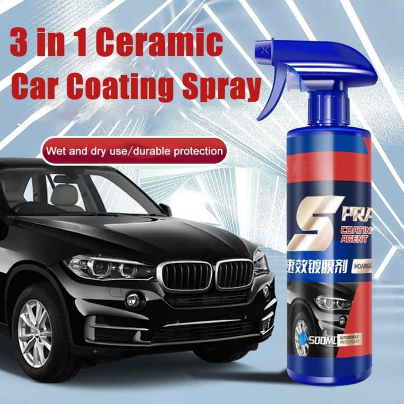 500ml Ceramic Coating Spray For Cars 3 In 1s Car Shield Coating Car Paint Repair Waterless Car Wash Ceramic Spray For Motorcycle