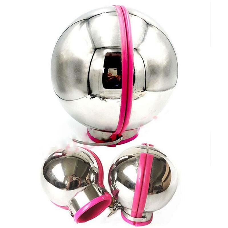 Metal Ball Helmet Handcuffs Restraint Multi Colors Full Cover Head Hood Wrist Cuffs Bondage Erotic Sex Toys for Couple