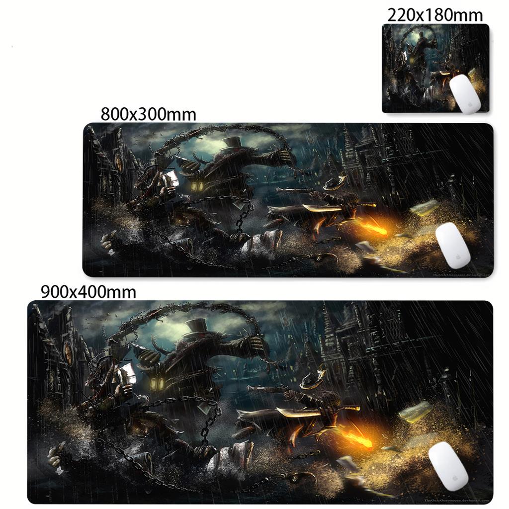 Extended Desk Mat Natural Rubber Mousepad Bloodborne Mouse Pad Thick Rubber Base Waterproof Cloth Esports Sports Big Mouse Mat